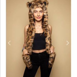 Spirit Hoods faux leopard hood.